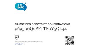 Check spelling or type a new query. Lei And Swift Code Of Caisse Des Depots Et Consignations France Lei Info