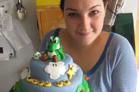 Images made out of chocolate. Making Super Mario Yoshi Birthday Cake 6 Steps With Pictures Instructables