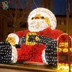 Giant Outdoor Decoration Christmas Santa Claus 3D LED Motif ...