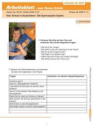 Viele der im lehrerhandbuch enthaltenen arbeitsblätter sind vor allem auf partnerarbeit ausgerichtet; Vitamin De Daf Arbeitsblatt Zum Thema Schule Deutsch Lernen
