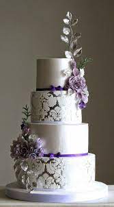Wedding Trends Metallic Cakes Belle The Magazine Silver Wedding Cake Big Wedding Cakes Purple Wedding Cakes