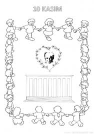 10 Kasim Etkinligi Kalibi Okuloncesitr Preschool Boyama Sayfalari Faaliyetler Elisi Fikirleri