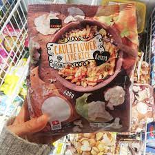 new karma cauliflower like rice from coop ch 3 95frs vegan life vegan soup vegan treats