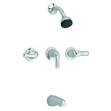 American Standard Colony 3 Handle 1 Spray Tub And Shower Faucet In Polished Chrome Valve Not Included 3375 502 002 Tub Shower Faucets Shower Faucet Shower Tub