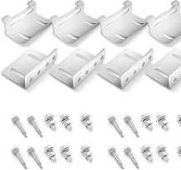 Newpowa Solar Panel Mounting Curved Z Bracket with Nuts and Bolts Supporting for RV, Boat, Wall, Off Grid Roof Installation A Set of 4 Sliver ...