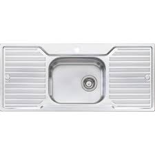 Kitchen sink above counter or udermount sinks vegetable washing basin stainless steel single bowl 1.2mm thickness sinks kitchen. Diaz Single Bowl Sink With Double Drainer Oliveri