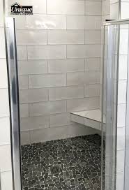 White pebble tile shower floor. Bathroom Designs Tile Ideal
