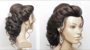Beautiful Hairstyle For Wedding Party Function Bridal Updo Youtube Long Hair Updo Hair Videos Hair Styles
