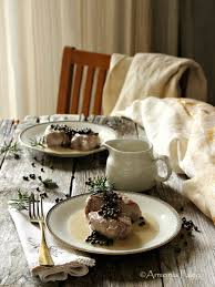 Filetto di maiale al pepe verde. Filetto Di Maiale Al Pepe Verde