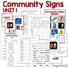 Community Signs Games And Worksheets Unit 1 For Special Education Life Skills Classroom Community Signs Life Skills Class