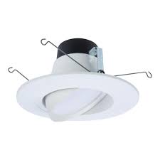 With uniform light, perfect light spot and soft lighting 4. Halo La 5 In And 6 In White Integrated Led Recessed Ceiling Light Fixture Adjustable Gimbal Trim At 2700k Warm White La56069271ewhr The Home Depot