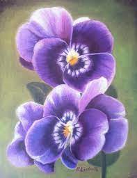 Purple Pansy Oil Painting 7x9 Inc Original Picture Bedroom Living Room Decoration Floral Painting Violet Flowers Oil On Canvas Board Floral Painting Pansies Purple Pansy