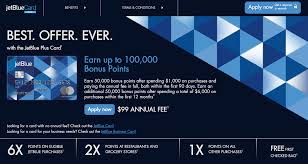 If you spend $50,000 or more on purchases each calendar year with your card 2. Highest Ever 100 000 Point Offer For The Jetblue Credit Card Deals We Like
