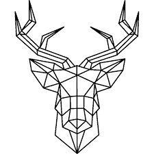 Sticker Origami Tete De Cerf Artistique Tete De Cerf Origami Tatouage Geometrique Stickers Muraux