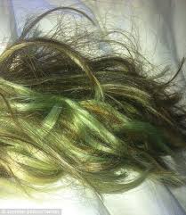 Jennifer Ellison Goes Green A Dip In A Swimming Pool Turns The Actress Hair A Lurid Colour Chlorine Hair Chlorine Green Hair Green Hair Pool