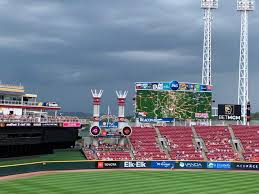 Cincinnati Reds game rain delay at Great American Ball Park