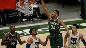 The milwaukee bucks would go on to face the baltimore bullets in the playoffs, sweeping the team to win the franchise's first and only nba championship. Antetokounmpo Has Big Day Bucks Trounce 76ers 132 94
