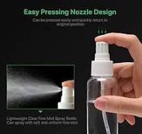 Empty Fine Mist Spray Bottles - 100 Ml (3.5 Oz) PET Plastic 2-Pack For DIY  & Travel