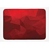 Maybe you would like to learn more about one of these? Ambesonne Red Bath Mat Triangular Mosaic In Shades Of Red With Low Poly Effect Geometric And