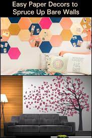 Easy Paper Decor Ideas To Spruce Up Plain And Boring Walls Craft Projects For Every Fan Paper Decorations Paper Wall Decor Easy Diy Projects