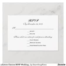 3 Entree Choices Rsvp Wedding Response Reply Zazzle Com In 2020 Wedding Invitation Cards Online Fun Wedding Invitations Addressing Wedding Invitations