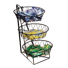 Wire round basket round metal basket stainless steel metal fine wire mesh round shape modern multifunctional round hanging 3 tier metal wire fruit basket,fruit wholesale expensive luxury black golden metal removable round cylinder grid wire storage basket with universal wheels caster. Cal Mil 1292 3 3 Tier Display Rack W 12 Round Wire Baskets Black Wire