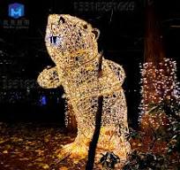 Festive 3D Pole Decorative IP65 Waterproof LED Lights for Indoor/Outdoor Use Shopping Streets Christmas Markets Holiday Night