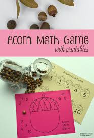 It's perfect for the fall and the kids love to shake their bushy tail. Acorn Math Game For Kids Math Games For Kids Thanksgiving Games For Kids Math Games