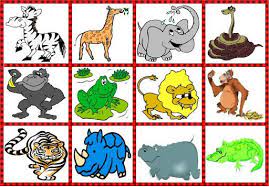 Laminas Con Dibujos De Animales Salvajes Animal Paintings Bingo Animal Gifs