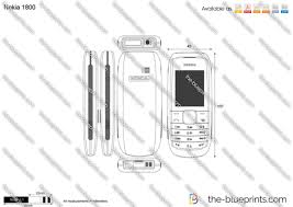 Nokia 1800 vector drawing