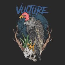 Vulture perched on skull 1234838 Vector Art at Vecteezy