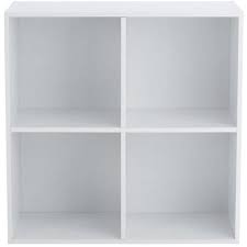 Rangement Bibliotheque Cube 4 Niches Blanc Taille Unique Bibliotheque Cube Rangement Petit Rangement