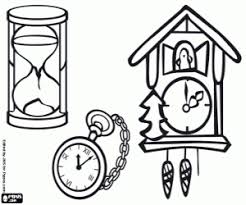 Colorare Tre Orologi Classici Una Clessidra Un Orologio Da Tasca Un Orologio A Cucu Questo Disegno Idee Per Disegnare Orologio Orologi A Cucu