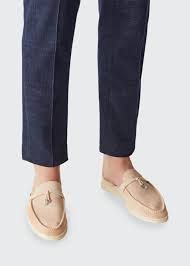 Babouche charms walk suede mule loafers. Loro Piana Babouche Charms Walk Suede Mule Loafers Bergdorf Goodman