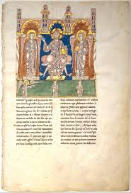 Very Good Source Leaf From A Beatus Manuscript Christ In Majesty With Angels And The Book Of Revelation Metropolitan Museum Of Art Medieval Art