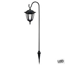 Hampton Bay Outdoor Solar Led Coach Lights 4 Pack Cm1p Bk 4 At The Home Depot Solar Powered Lights Solar Led Lights Solar Led