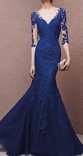 Royal Blue Evening Dress Mermaid Formal Long Special Occasion Dress Prom Dress Lace Evening Gowns Long Sleeve Evening Gowns Long Sleeve Evening Dresses