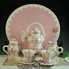 Whimsical Bliss Studios Home Miniature Tea Set Tea Set China Tea Sets