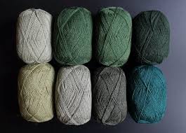 Pure Wool Set Of 8 Balls Of 100 Woll In Shades Of Green Etsy Shades Of Green Yarn Ball Wool
