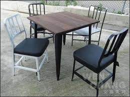 loft工業風家具 設計款家具 燈飾 北歐風專賣 文昌家具 法國工業風格tolix 鐵 木榆木80cm 方形餐桌tb021 文昌家具 dining chairs wc design furniture