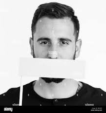 Mute man Black and White Stock Photos & Images