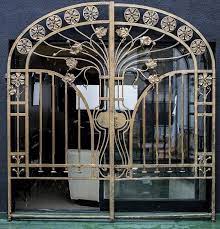 An Impressive Art Nouveau Wrought Iron Gate Art Deco Window Iron Art Art