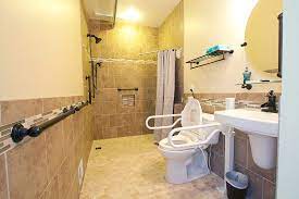 There should nothing place before the toilet, its front, and the sides should also clear. Ada Bathroom Houzz