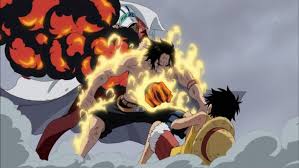 Ace Taking A Blow For Luffy One Piece Ace One Piece Anime One Piece Luffy