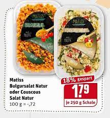 Check spelling or type a new query. Matiss Bulgursalat Natur Oder Couscous Salat Natur Angebot Bei Rewe