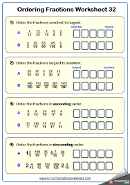 Ordering Fractions Worksheet More Ordering Fractions Worksheets Available At The Link Cheers Fractions Worksheets Ordering Fractions Fractions