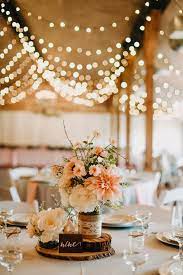 Rustic Romantic Wedding Centerpiece This Couple Layers Wooden Slabs Together And To Lace Wedding Centerpieces Rustic Wedding Centerpieces Wedding Centerpieces