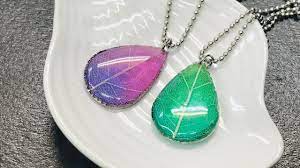 uvレジン 100均 セリアのスケルトンリーフを使ってネックレスを作ってみました uv resin skeleton leaf necklace resina youtube
