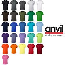 Details About Anvil Mens Fashion T Shirt Tee 27 Colours Neon Fluorescent 80 Party Bright New