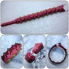 雙色玫瑰花錶帶式寬版手環 bracelet watch bracelets accessories